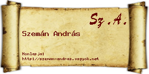 Szemán András névjegykártya