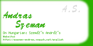 andras szeman business card